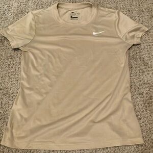 The Nike Tee Dri-FIT Small Fitted Short Sleeve in Beige/Light Tan